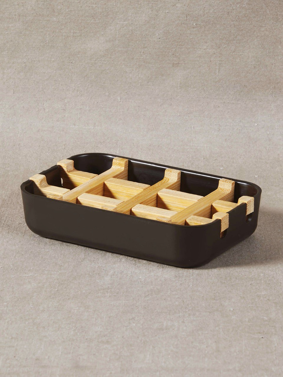 Soap Holder with Drain Tray - Black
