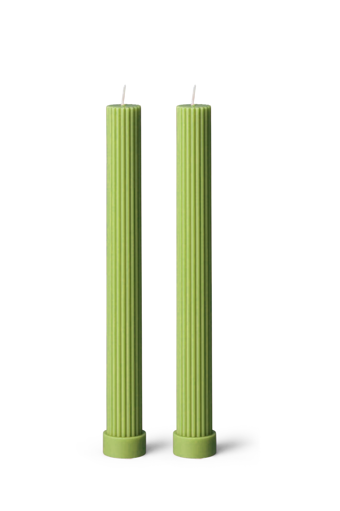 Greek Green Pillar Candle - Set Of 2