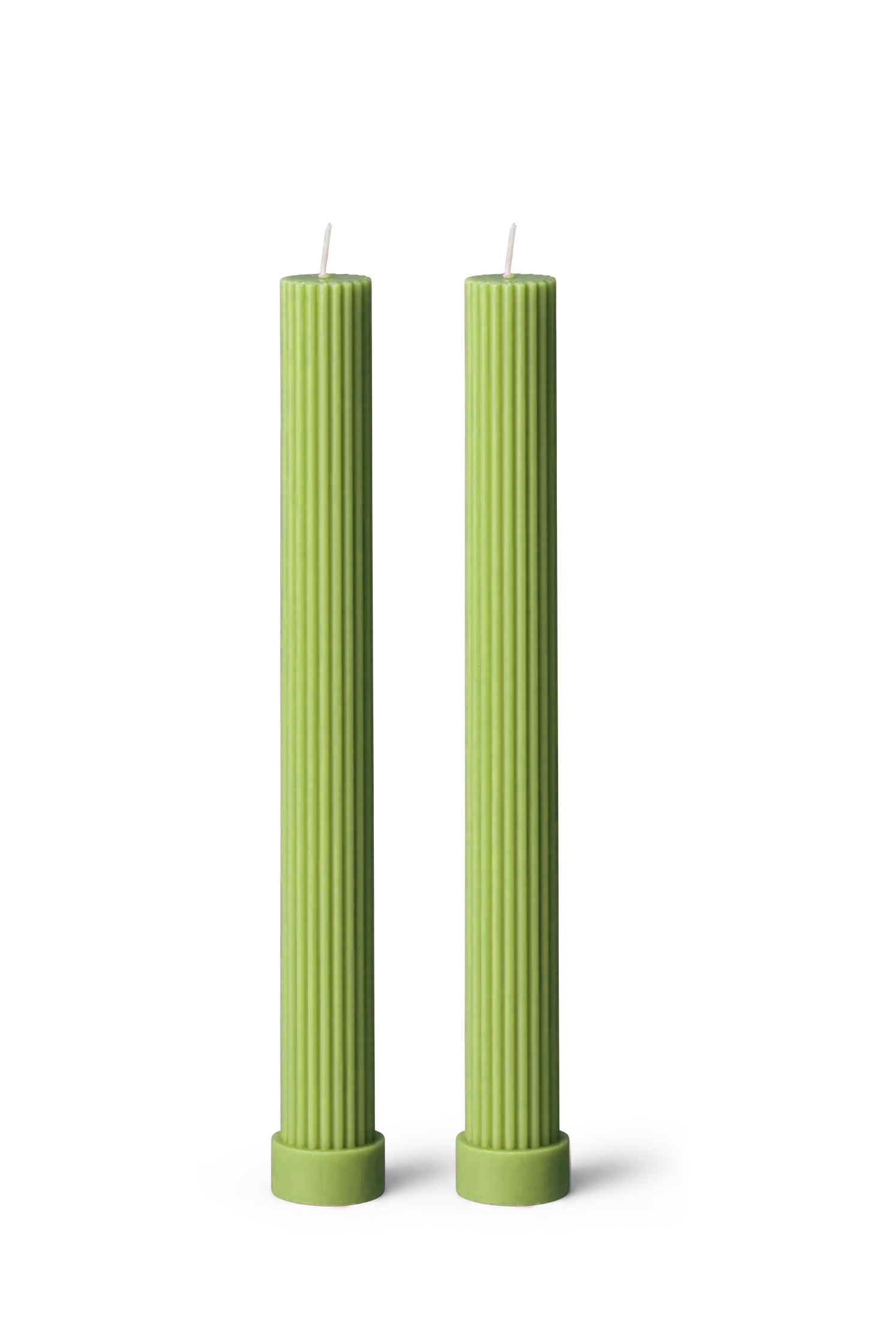 Greek Green Pillar Candle - Set Of 2