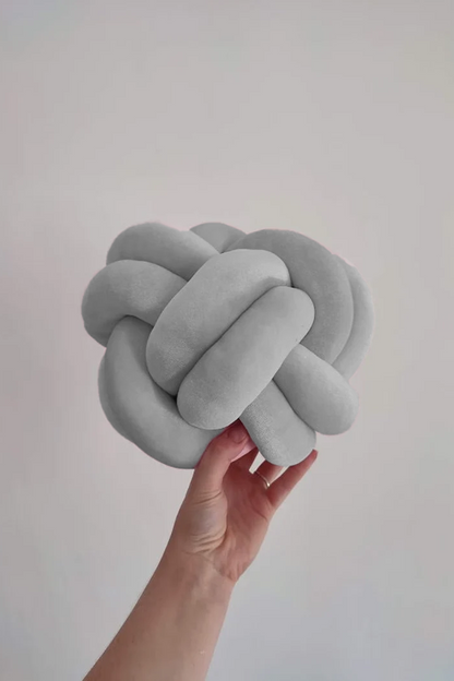 Nico Small Knotted Pillow - Grey