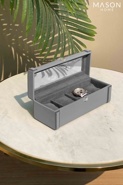 Naples Grey Watch Box - 4 Slots