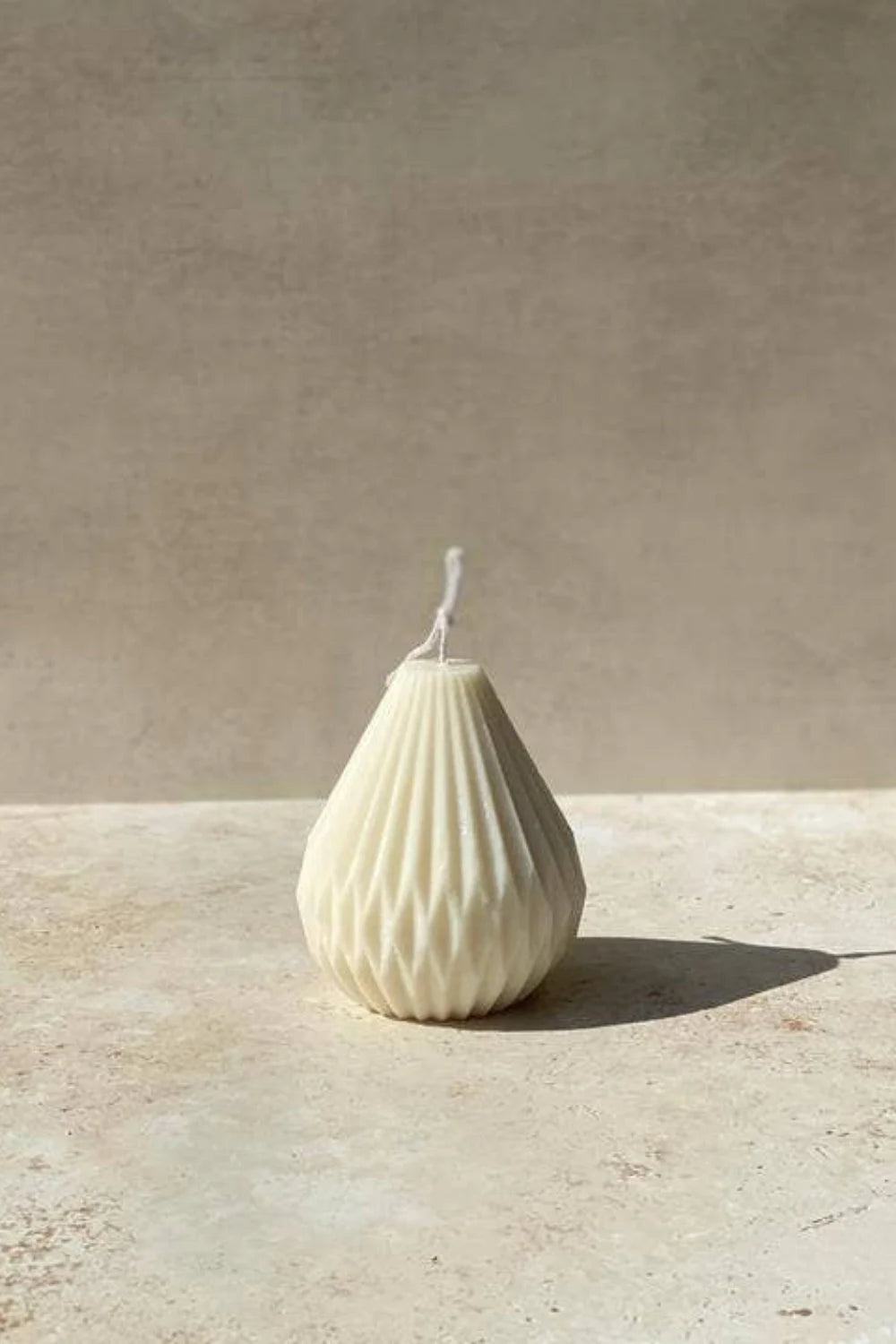 Bell Geometric Big Candle - White