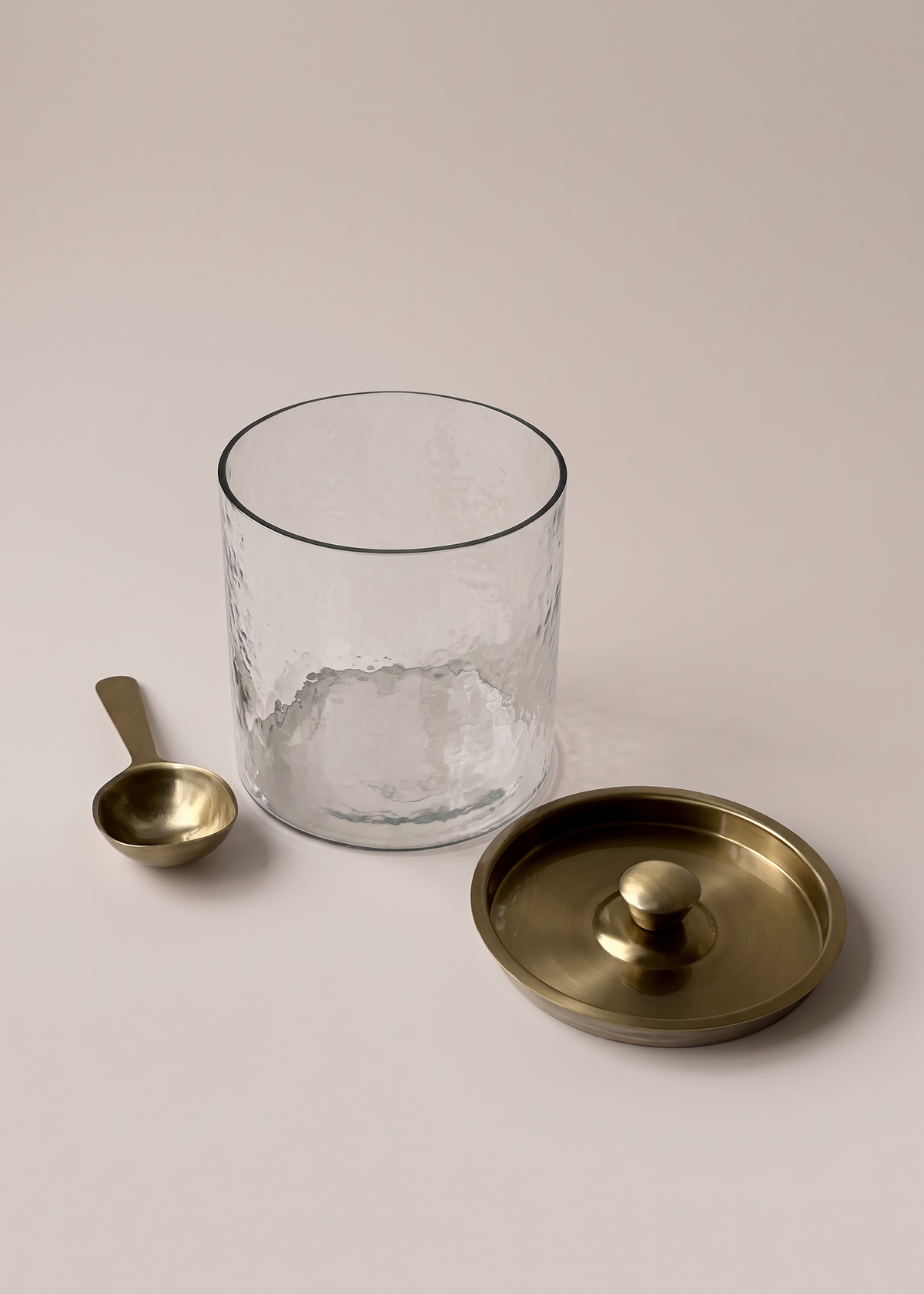 Elan Hammered Glass Ice Bucket with Scoop