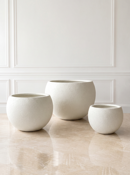 Lithos Planters - Chalk White