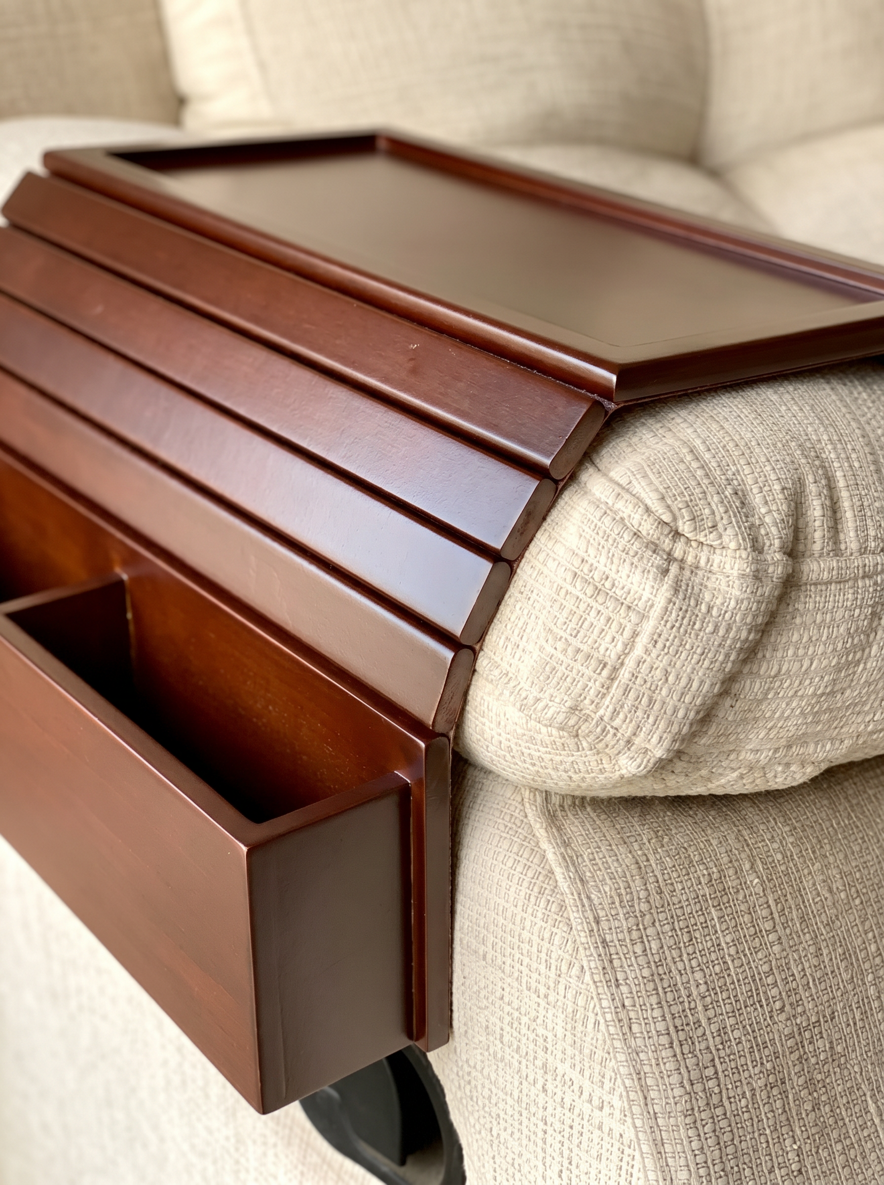 Multipurpose Sofa Armrest - Walnut