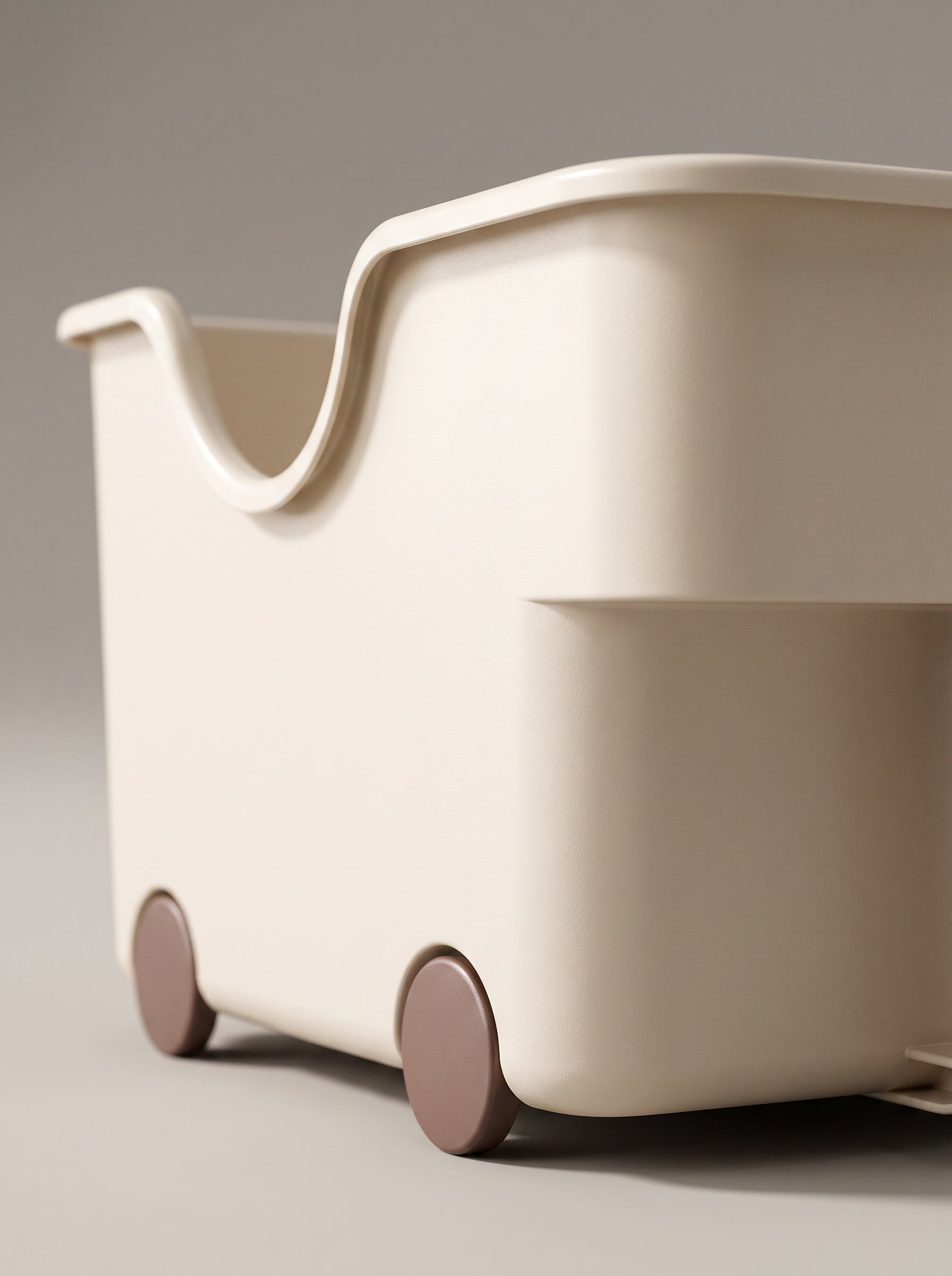 Multi-purpose basket with  wheels long type  (Set of 2)