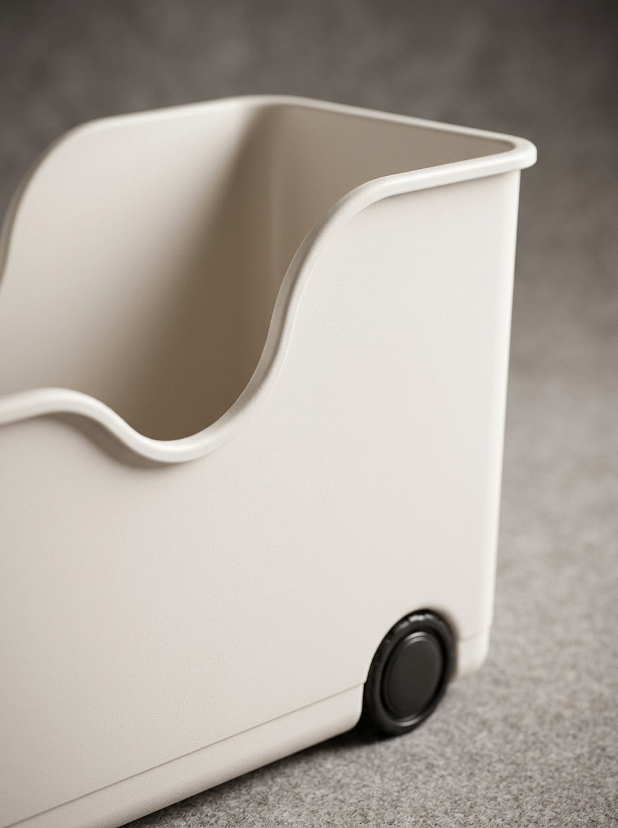 Storage Basket With  Wheels Large (Set of 2)