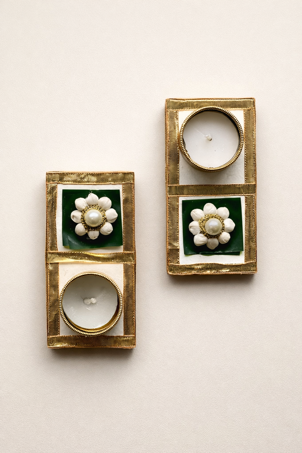 Jasmine Square Diyas - Mini
