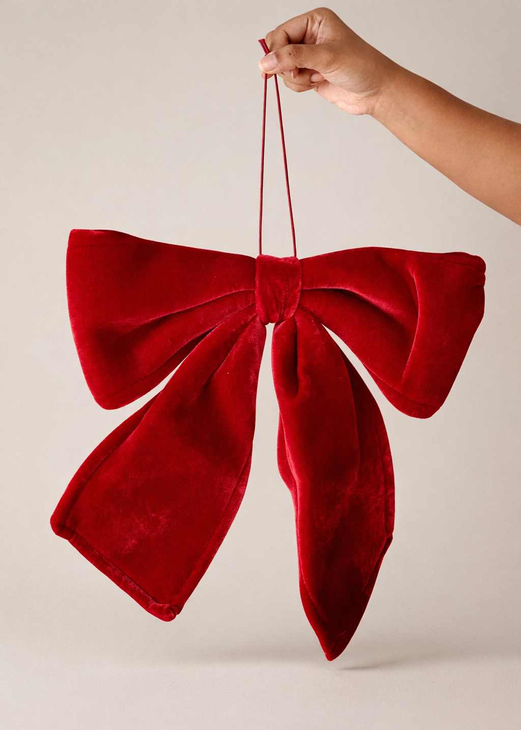 Ruby Christmas Bow Ornament -1.5 Feet