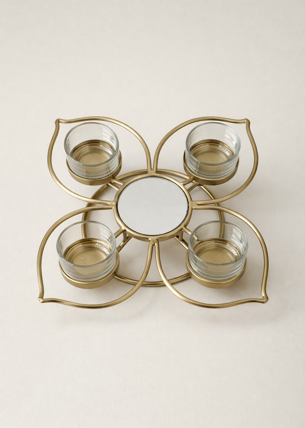 Inaya Bloom Gold Tea Light Holder