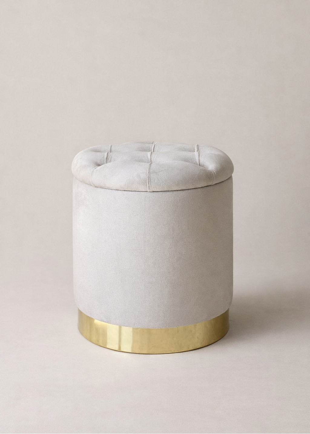 Cannes Storage Pouffe - Beige