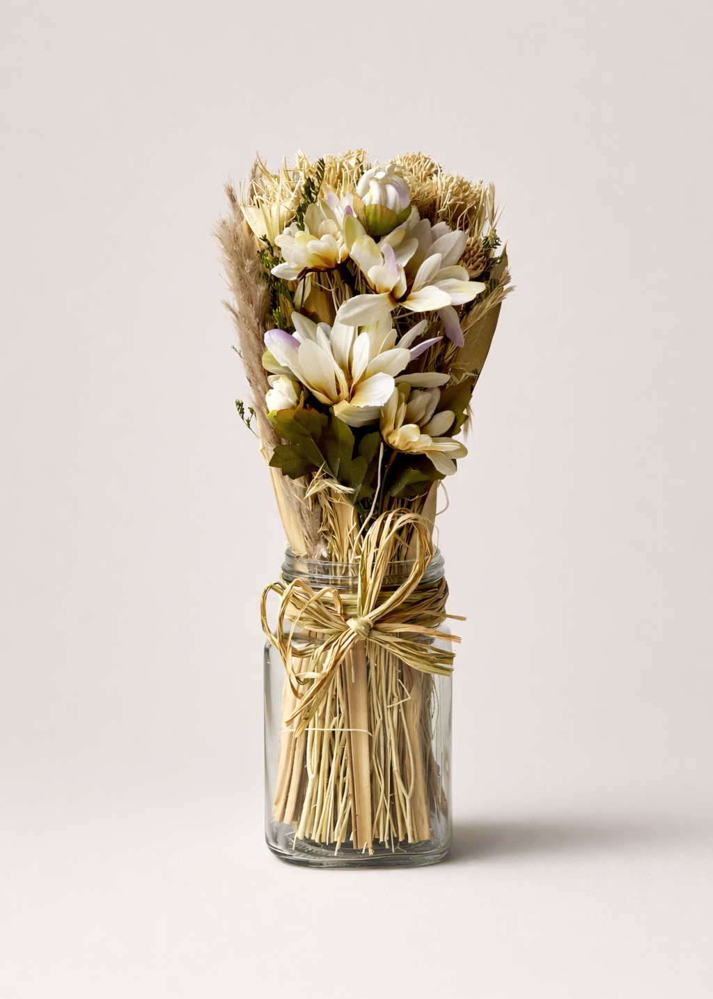 Artificial Daisy Flower Bunch with Vase