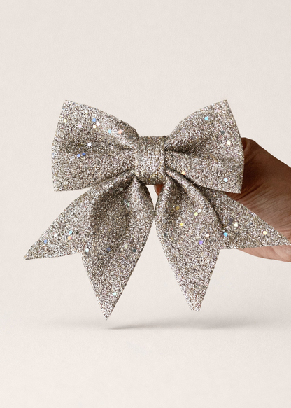 Luxe Glitter Bow Set - (Set of 3)