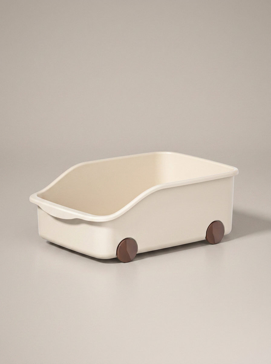 Multi-purpose basket with  wheels short type (Set of 2)