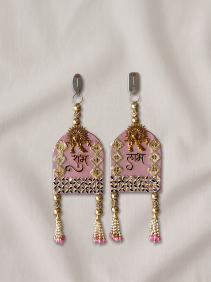 Festive Bansuri Shubh Labh Latkan - Pink