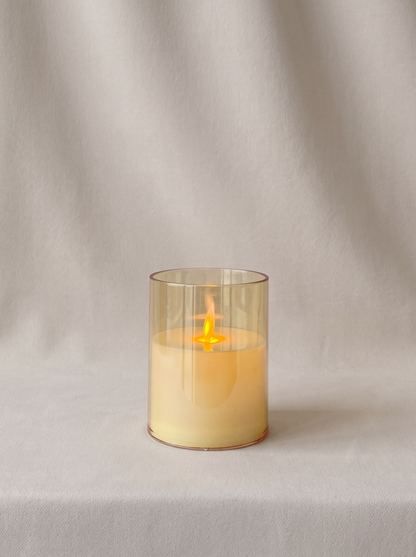 LED Glass Candle - Small
