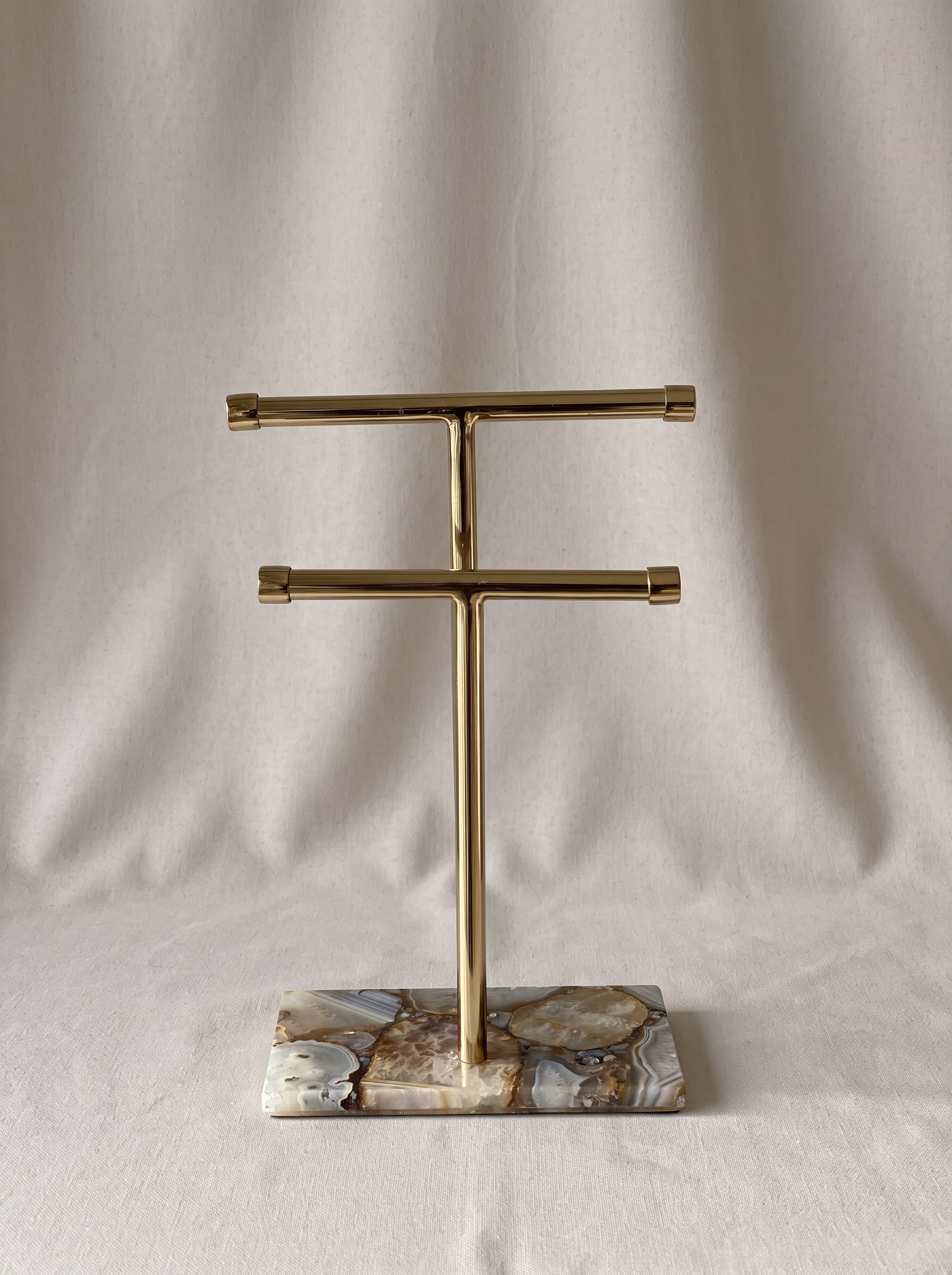 Regal Agate Hand Towel Stand - Beige / Brown