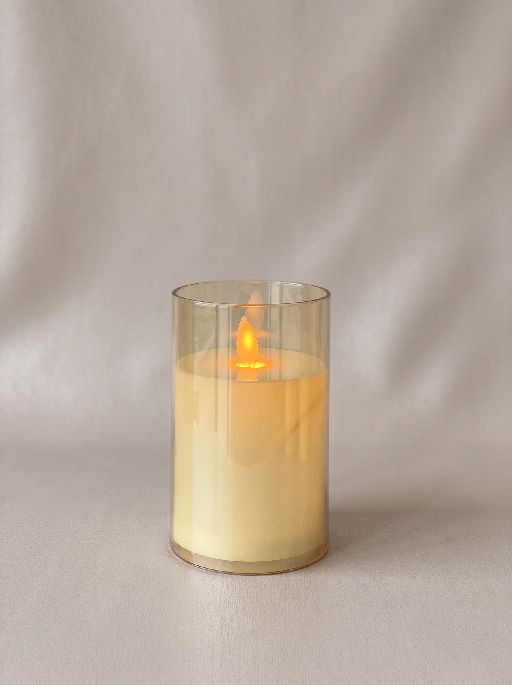 LED Glass Candle - Medium