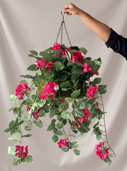 Artificial Bougainvillea Cascade Hanging Plant - 3.2 Feet