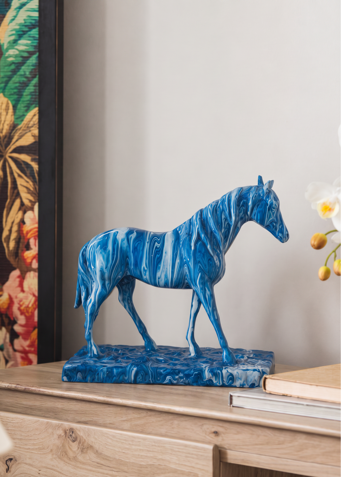 Horse Muse Artefact - Blue &amp; White