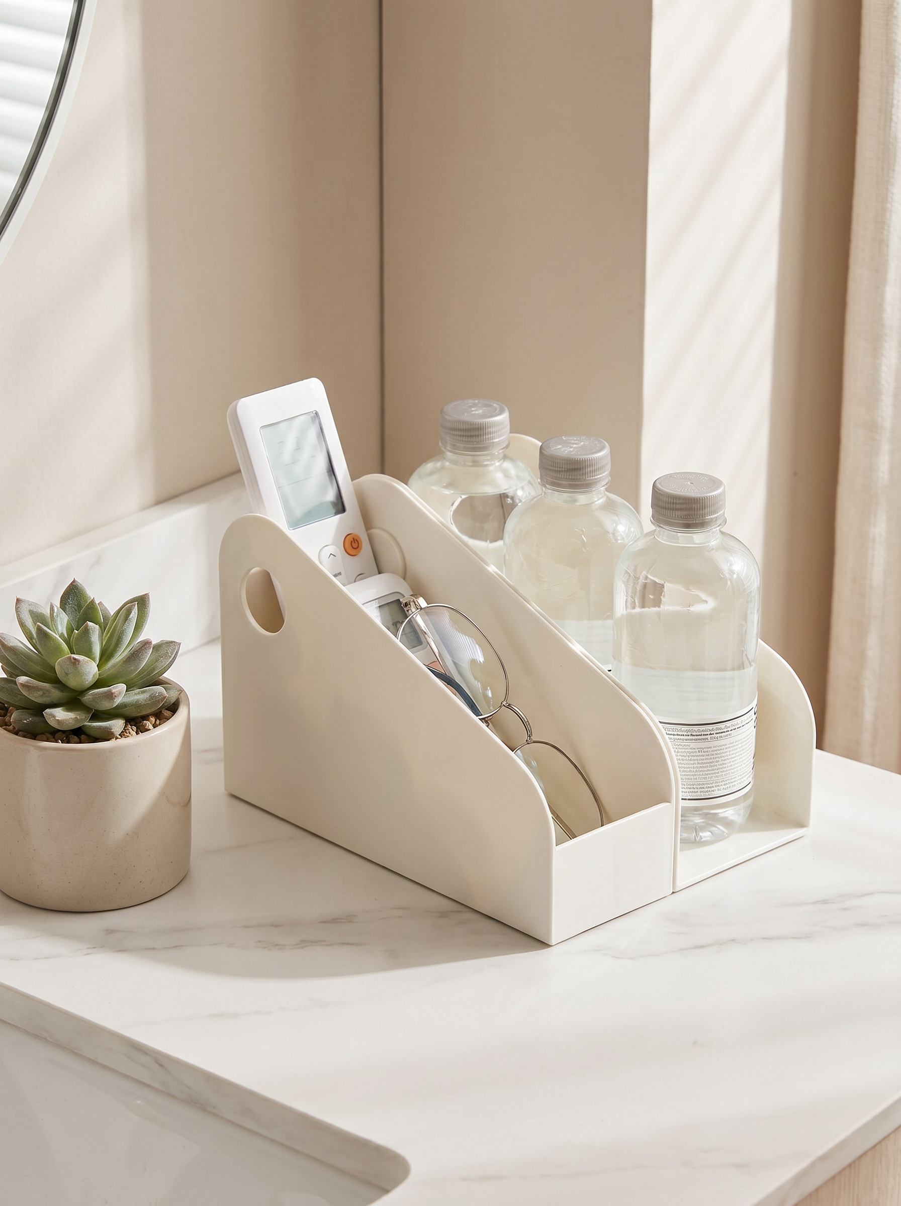Dual-Compartment Table Organizer