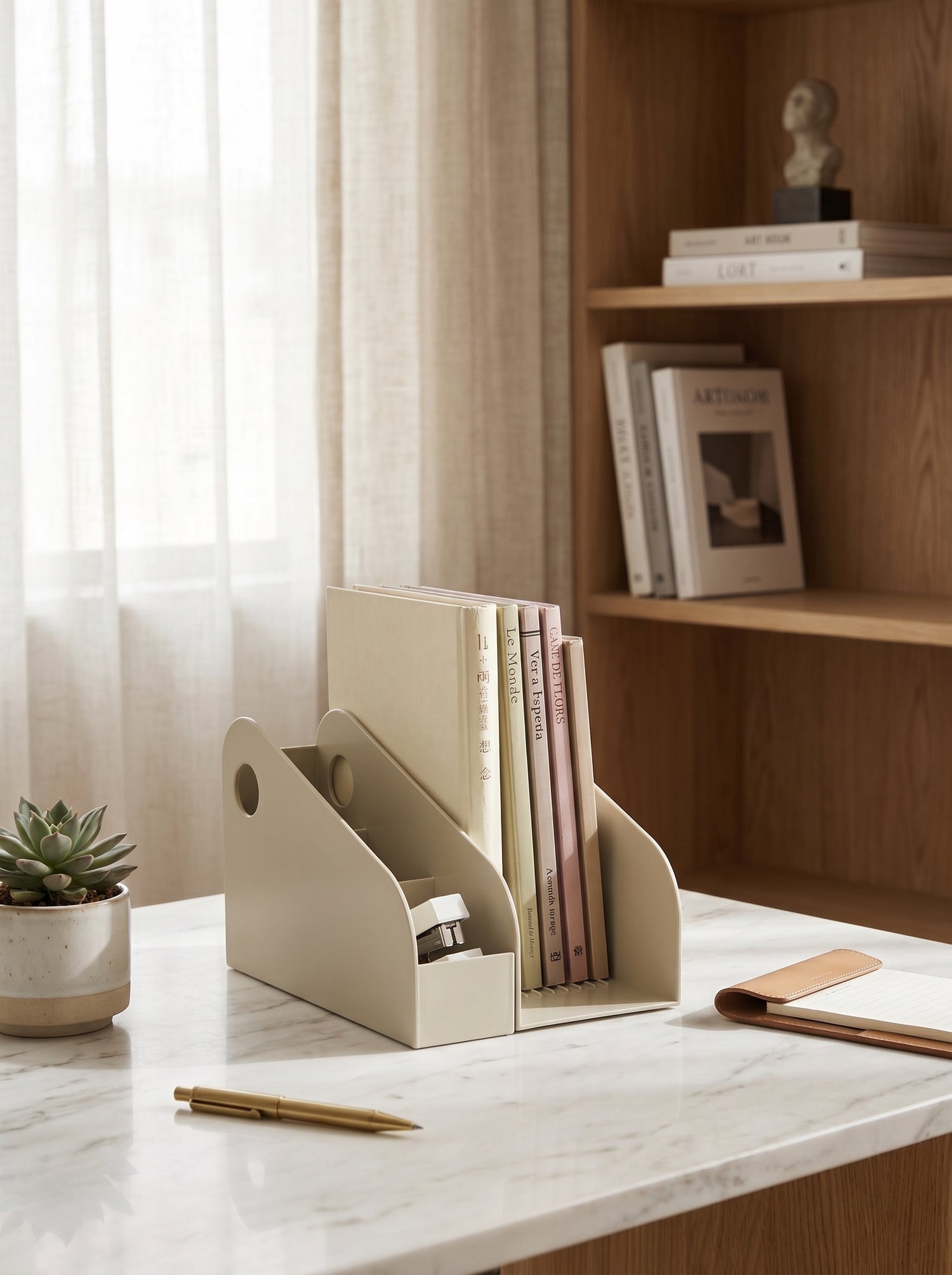 Dual-Compartment Table Organizer