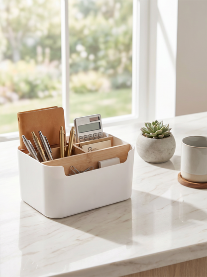 Multi-purpose Desk Organizer - White