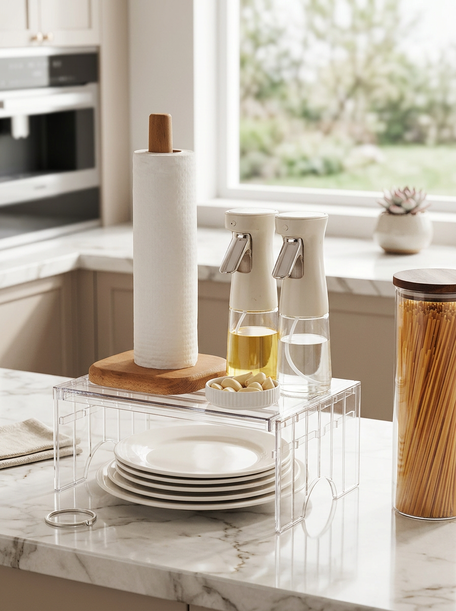 Expandable Clear Rise Shelf