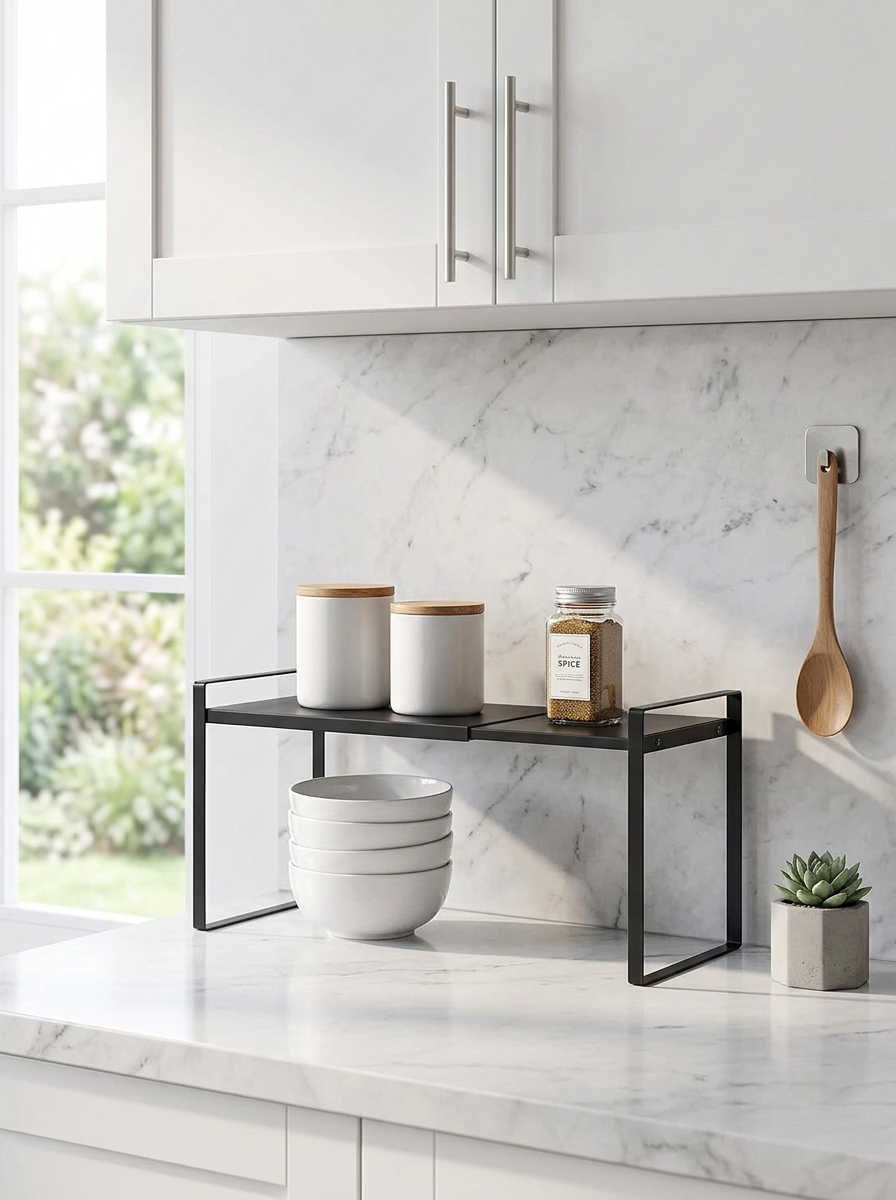 Expandable Countertop Riser Table - Black