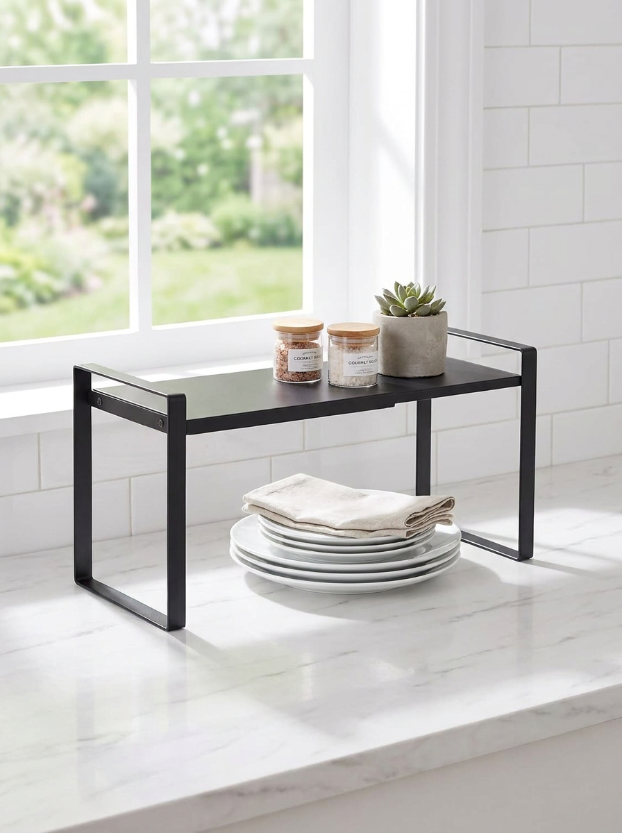 Expandable Countertop Riser Table - Black