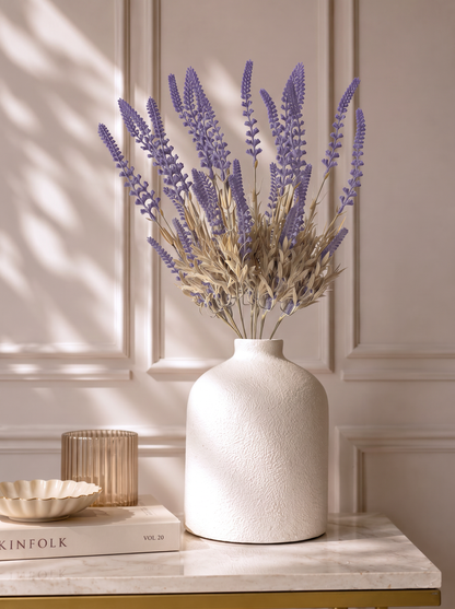 Artificial Country Lavender Bush  - Set of 3