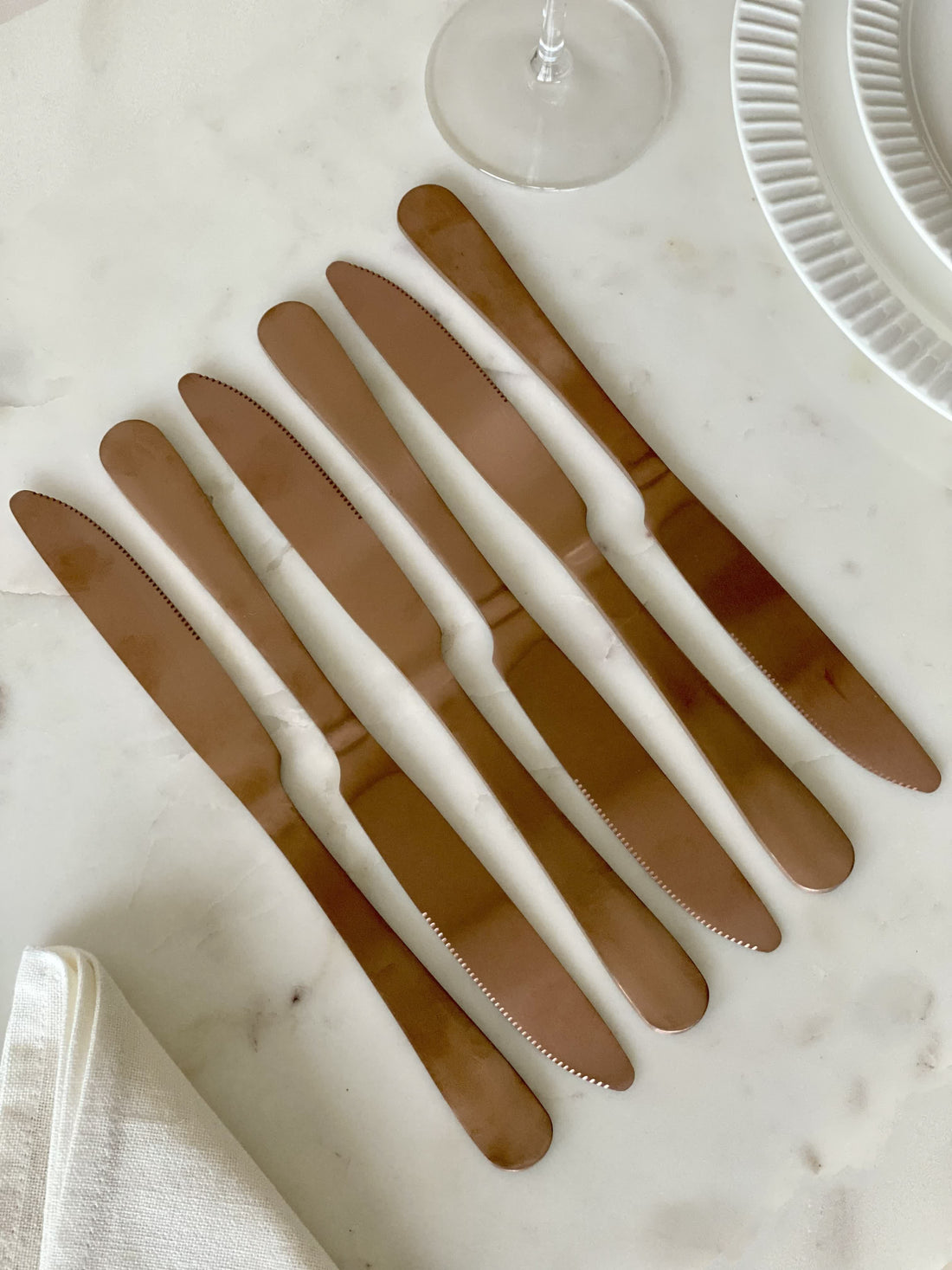 Rose Gold Cutlery Set - 24pcs