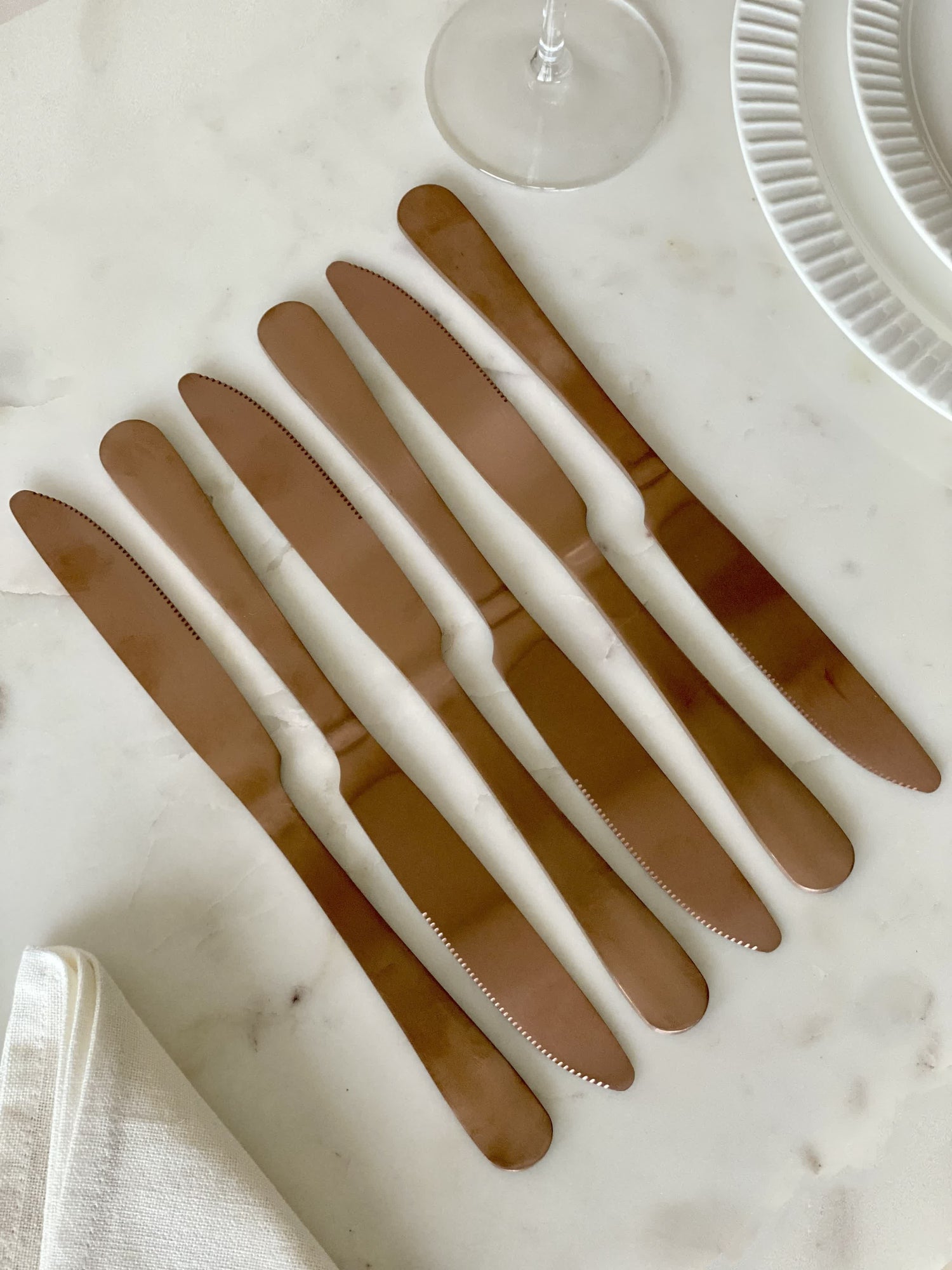 Rose Gold Cutlery Set - 24pcs