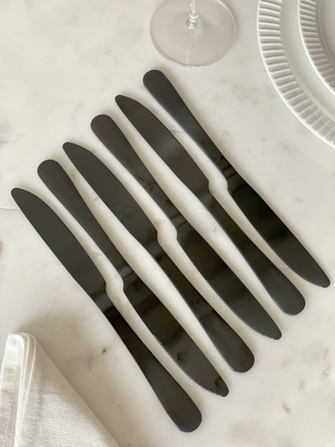 Black Cutlery Set - 24pcs