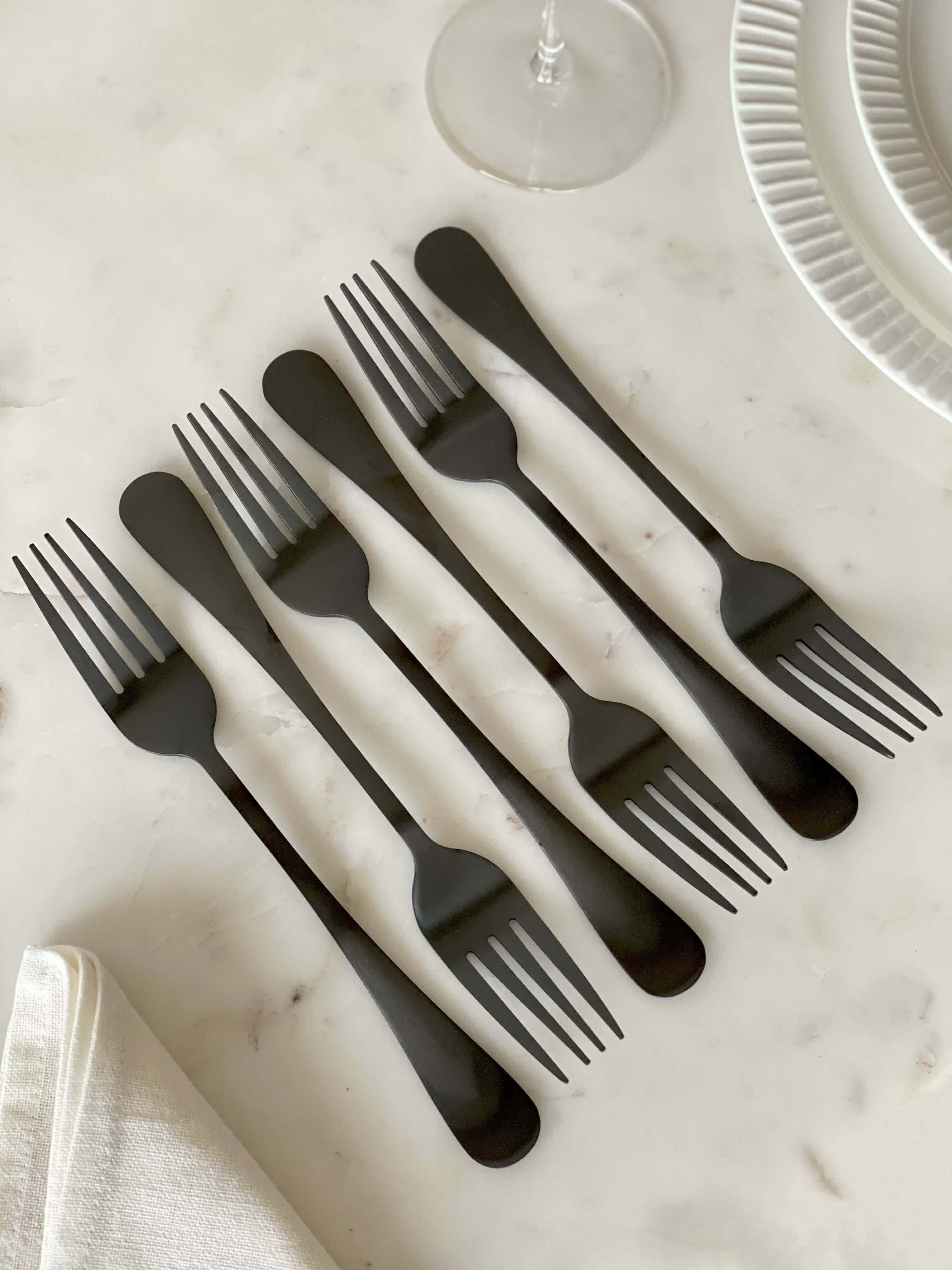 Black Cutlery Set - 24pcs