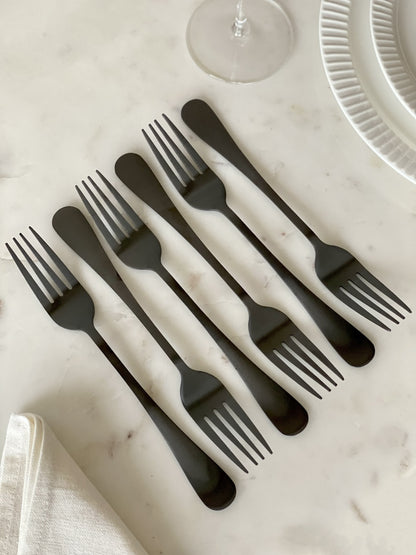 Black Cutlery Set - 24pcs