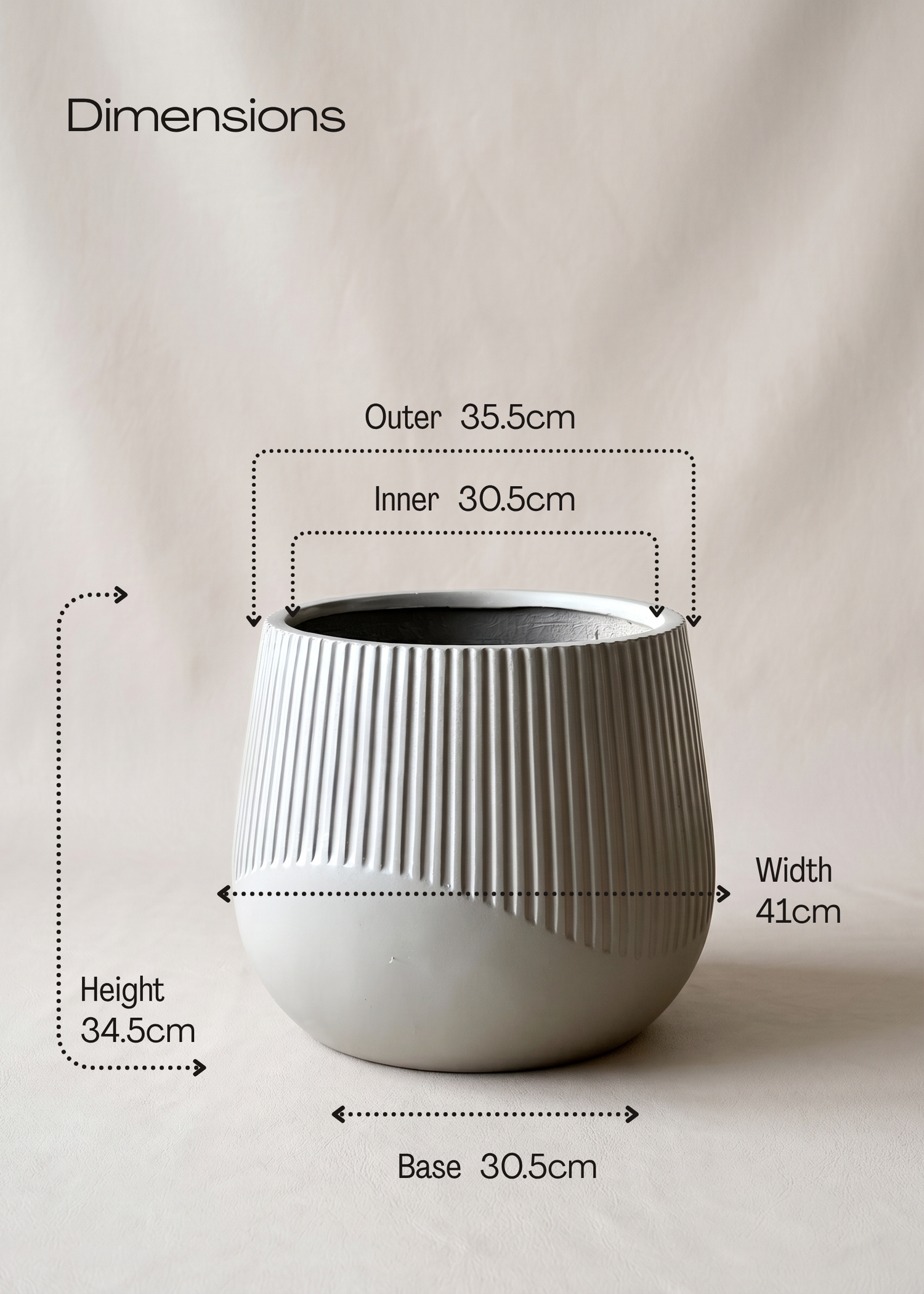 Cassan Planters - Light Grey