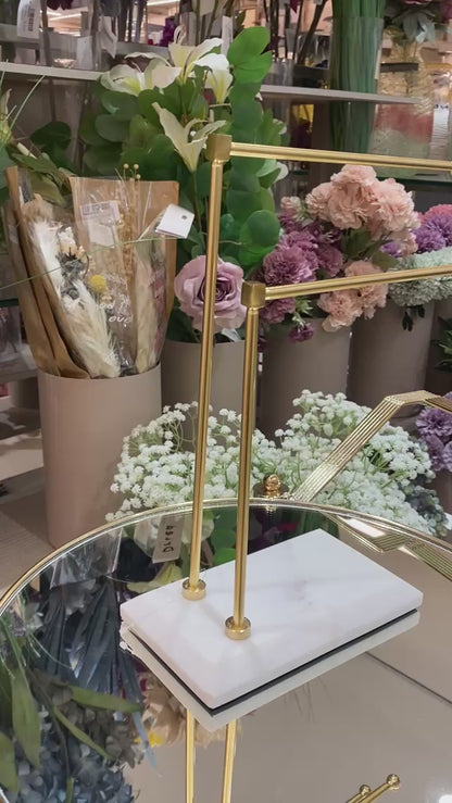 Melrose Hand Towel Stand - White &amp; Gold