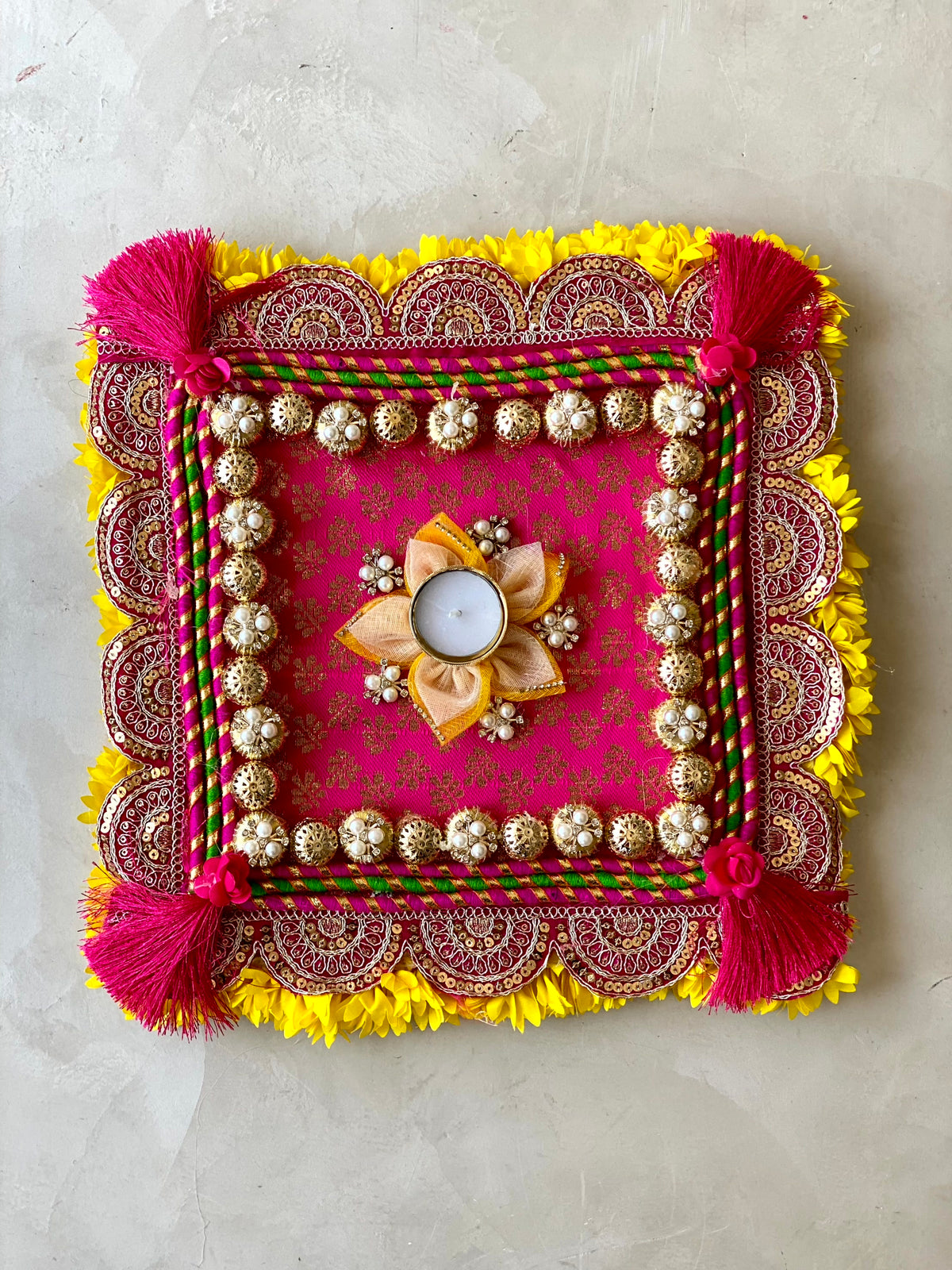Festive Kamal Rangoli Matt