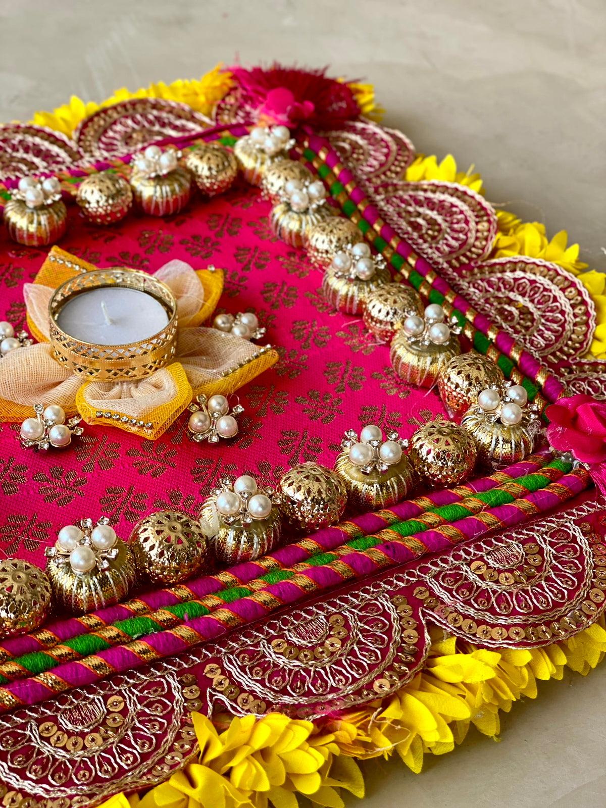 Festive Kamal Rangoli Matt