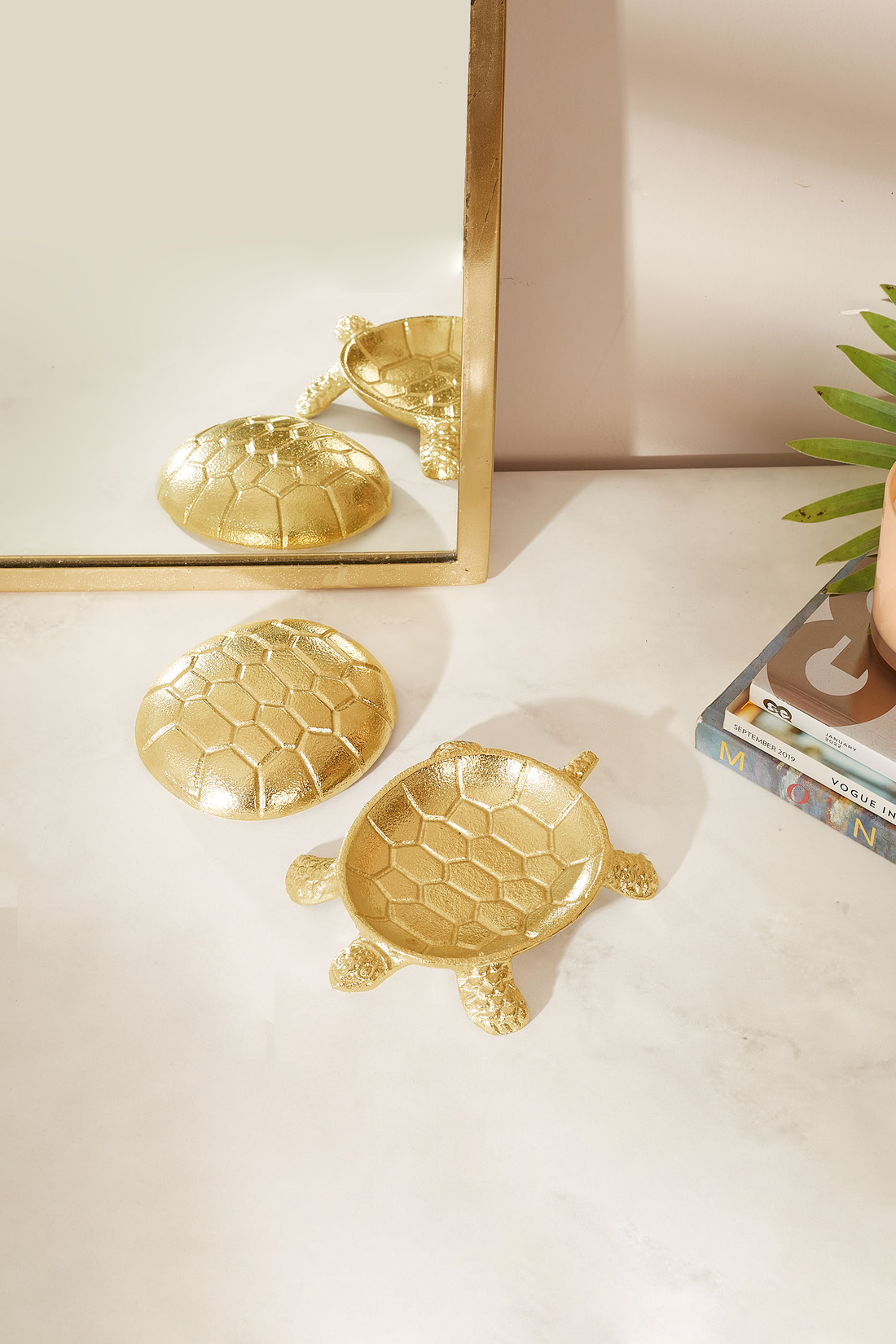 Luxe Turtle Box Trinket Box- Gold