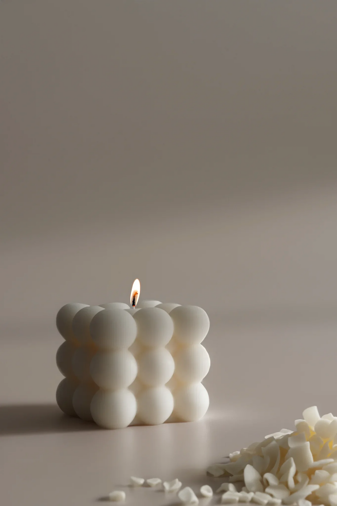 Quad Bubble White Candle - Large