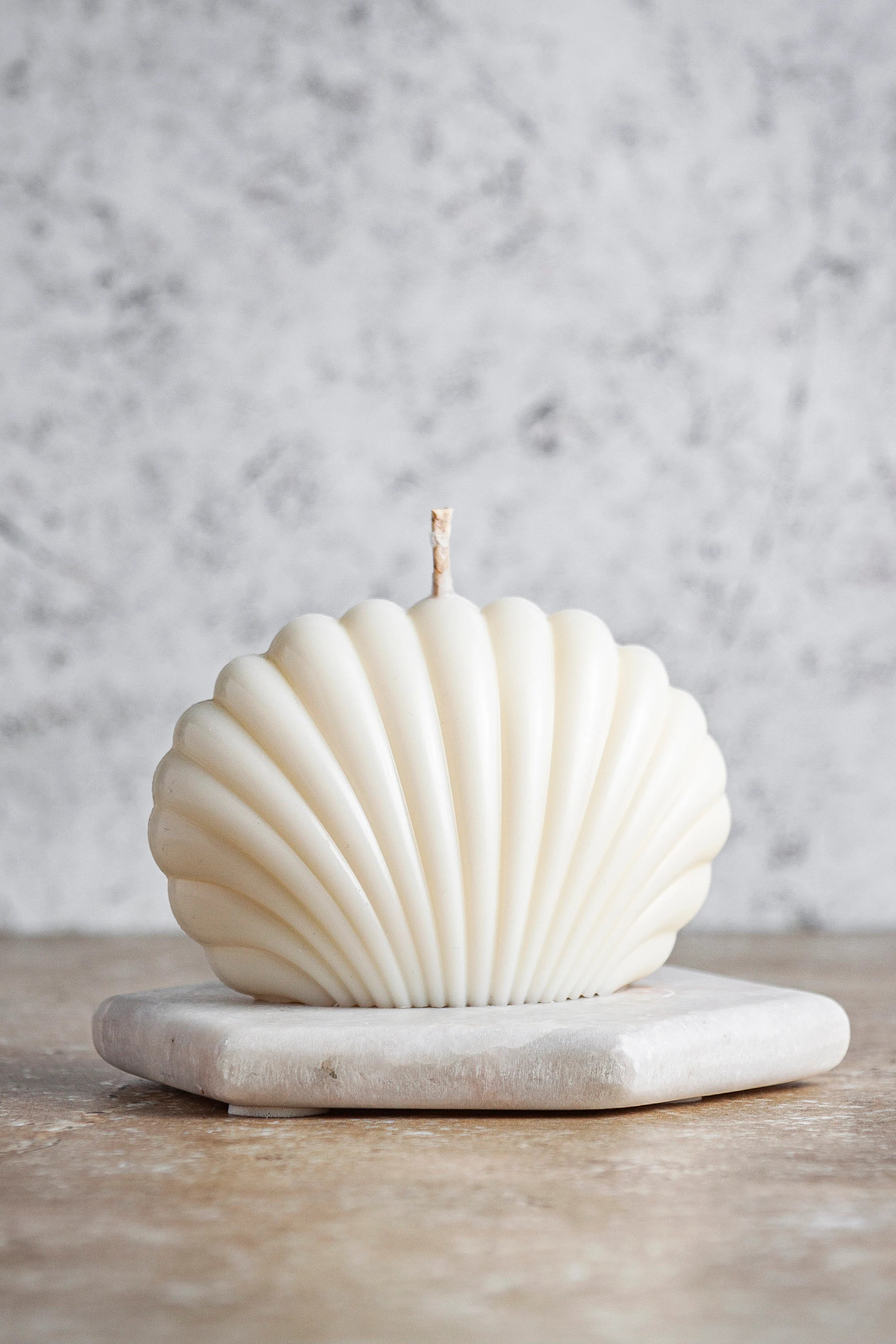Shell White Candle (Set Of 2)
