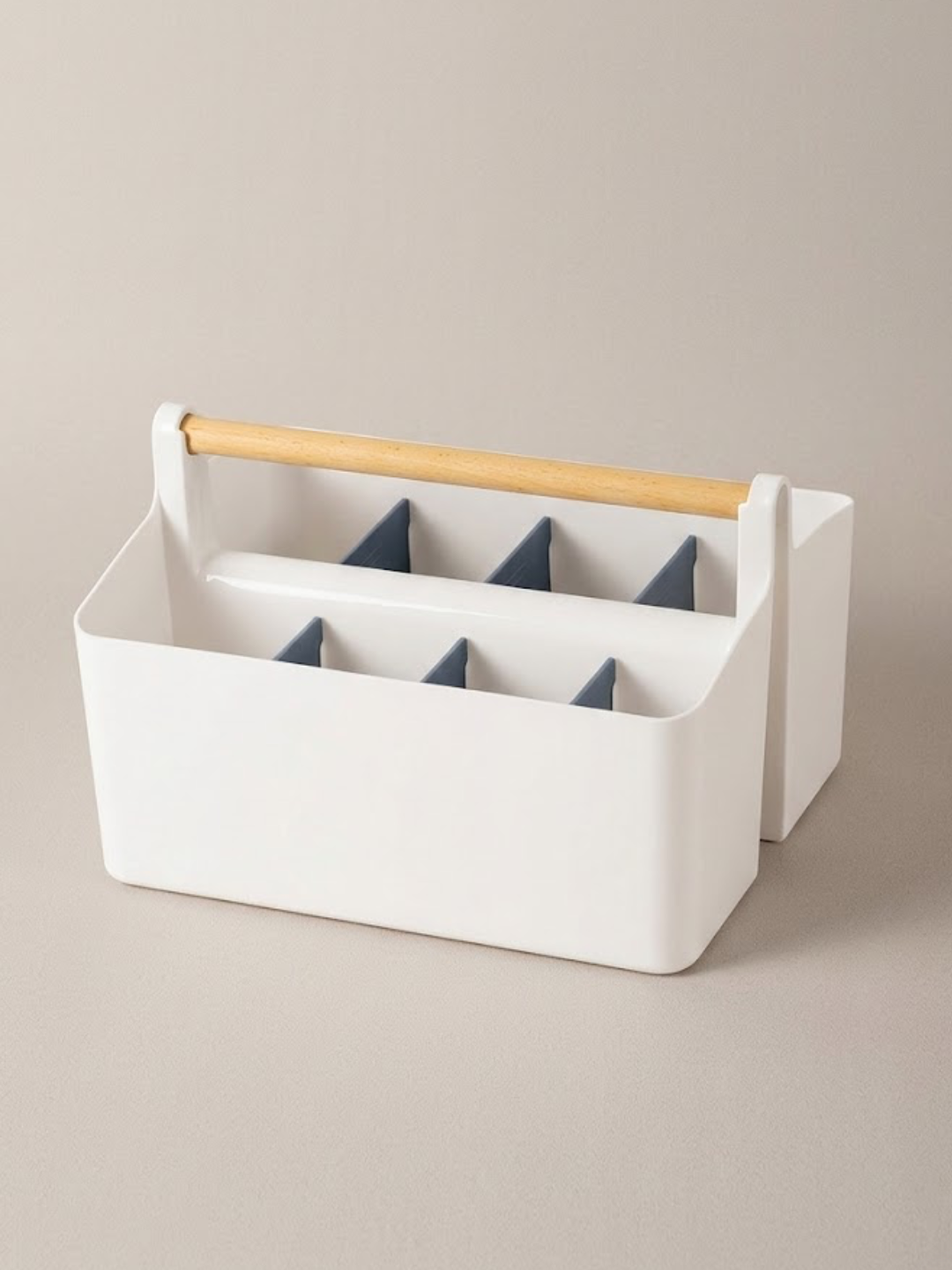 Storage Caddy with Adjustable Dividers - Blue