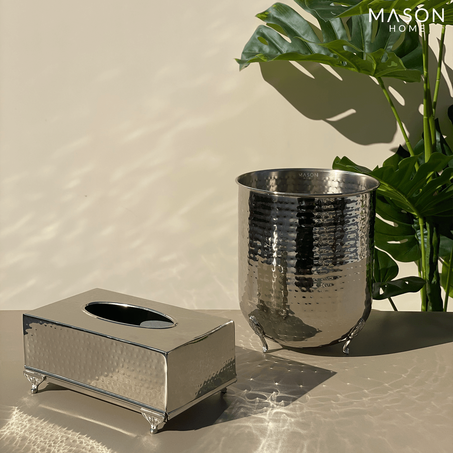 SAFI TISSUE BOX SILVER - Mason Home by Amarsons - Lifestyle &amp; Decor