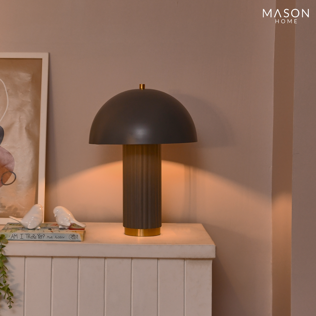 Nordic Light Grey Mushroom Lamp