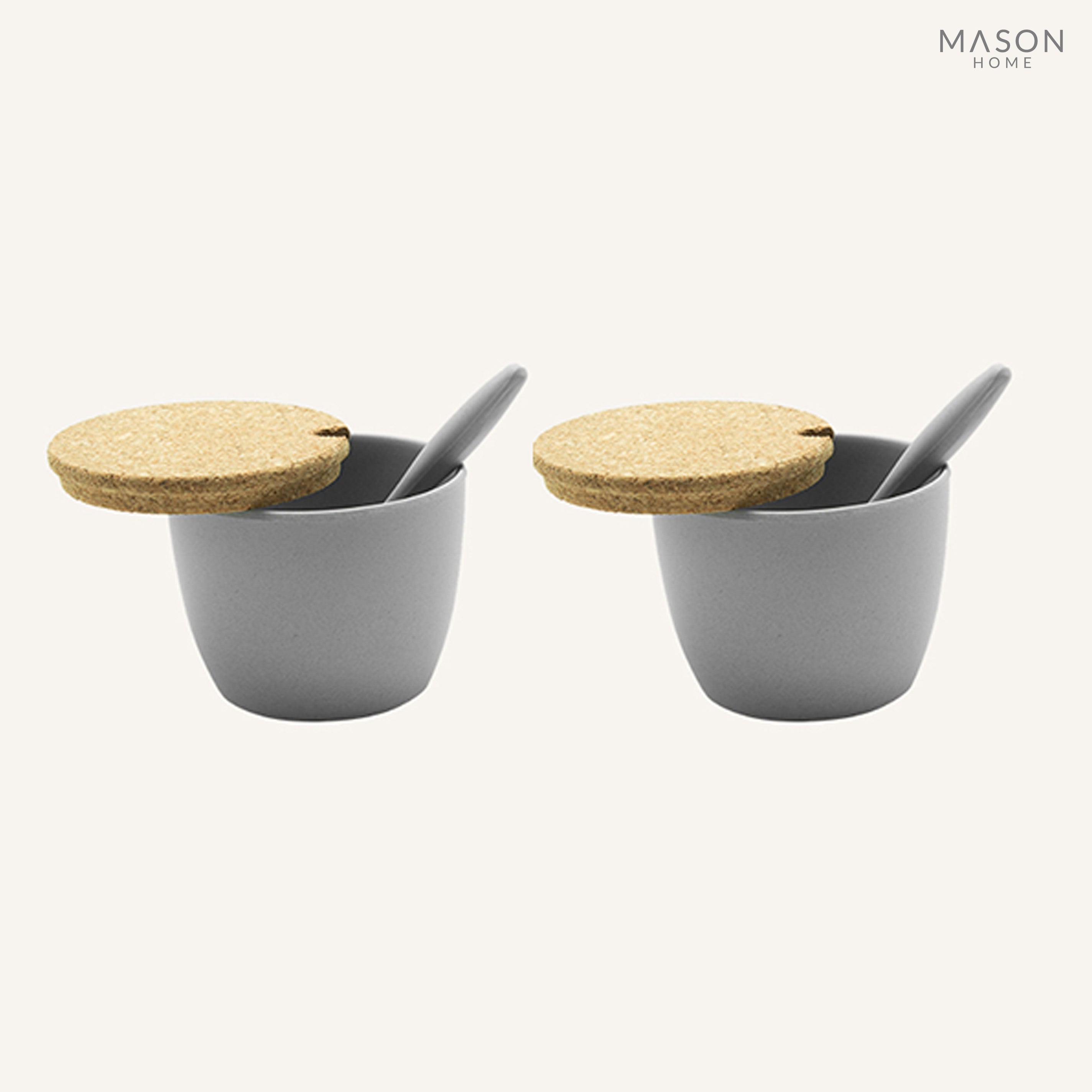 Grey Mori Bamboo Fibre Condiment Bowl - Set Of 2