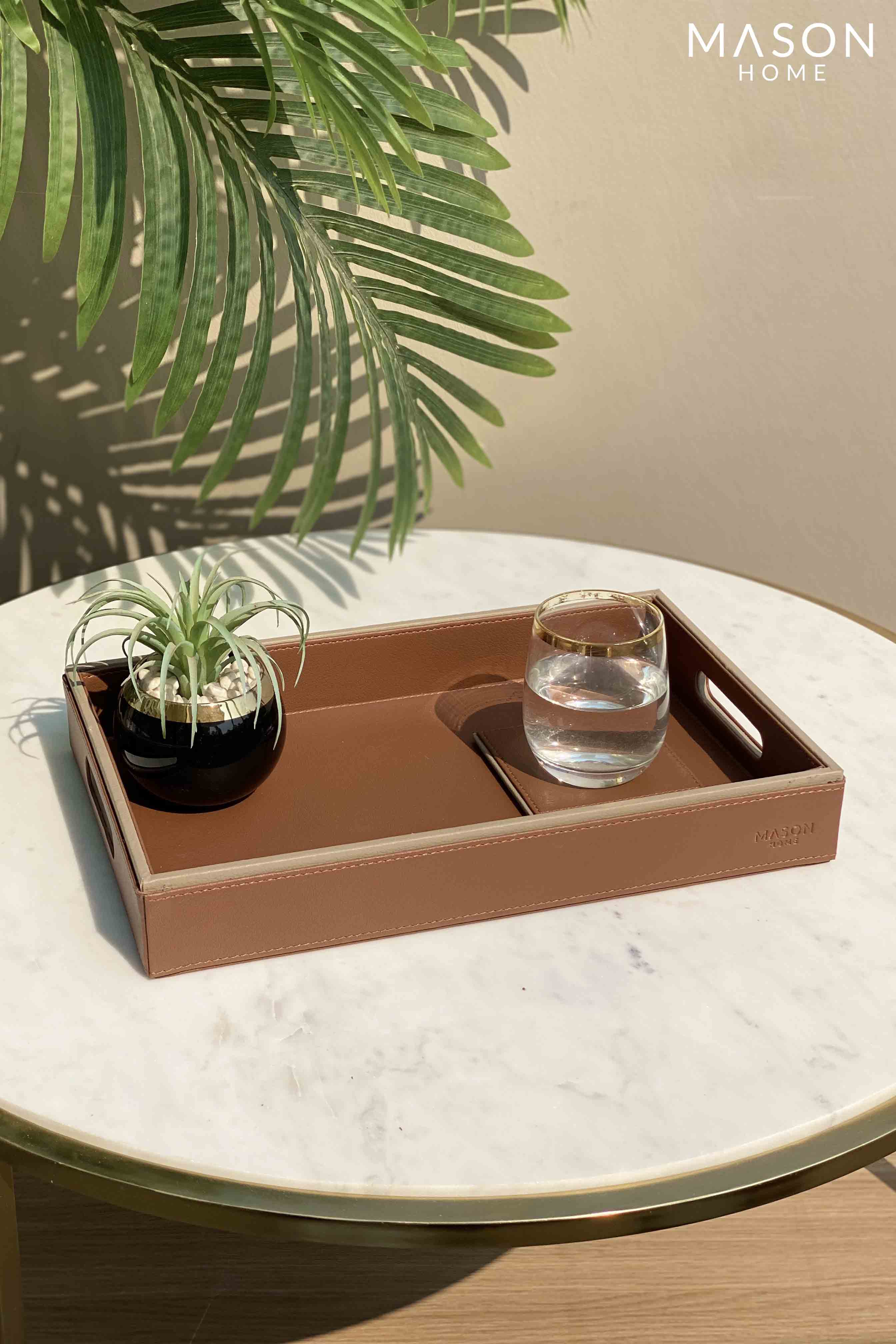 Naples Brown Tray - Set Of 2