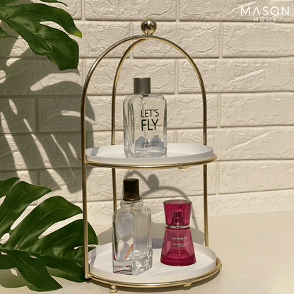 TROMSO 2-TIER STAND - WHITE