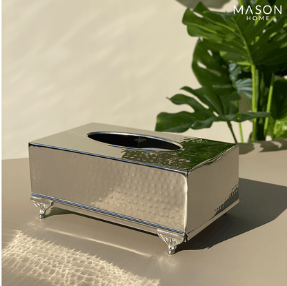 SAFI TISSUE BOX SILVER - Mason Home by Amarsons - Lifestyle &amp; Decor